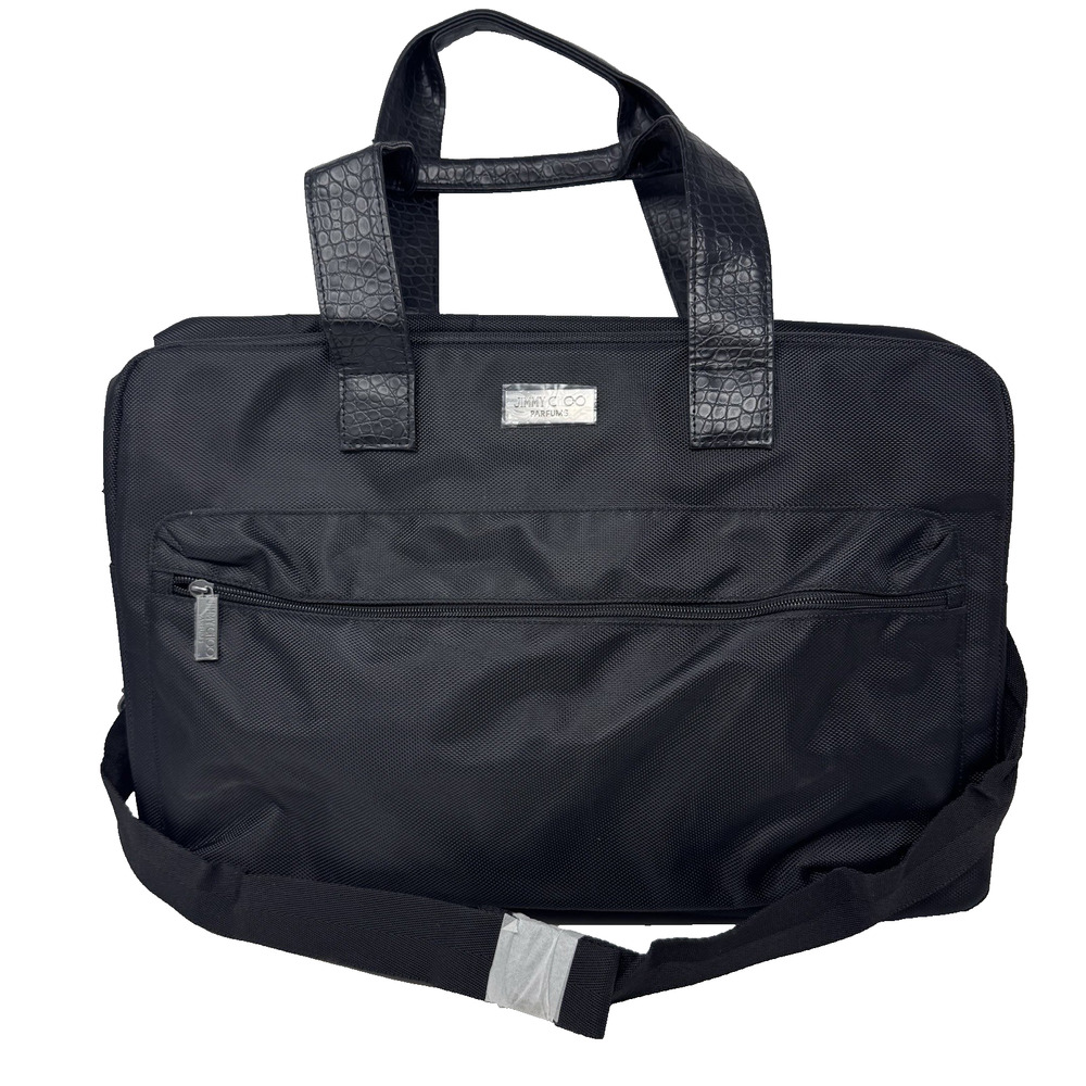 NWT Jimmy Choo Parfums Gift Men's Black Duffle/Weekend Gym Bag 18"